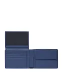 Piquadro Than Leder Herren-Geldbörse, blau