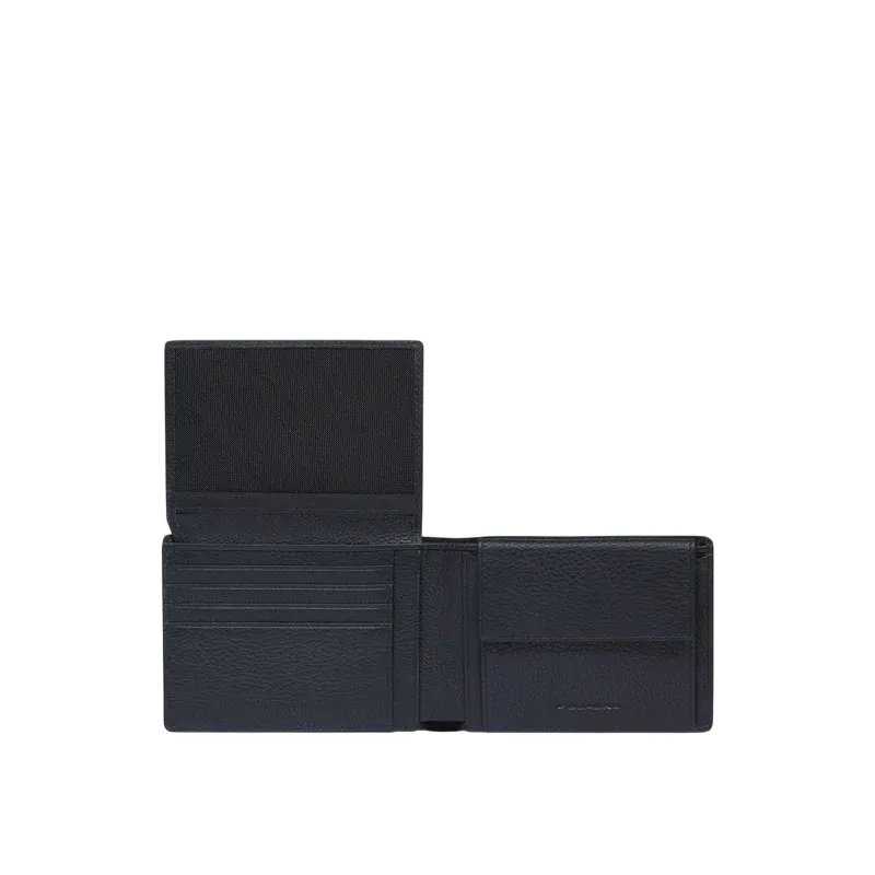 Piquadro Than Leder Herren-Geldbörse, schwarz