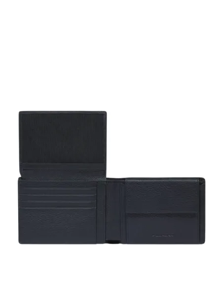 Piquadro Than leather men's wallet, black