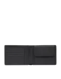 Piquadro Than leather men's wallet with coin purse, black