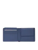 Kleine Herrengeldbörse mit Münzfach Piquadro Than, blau