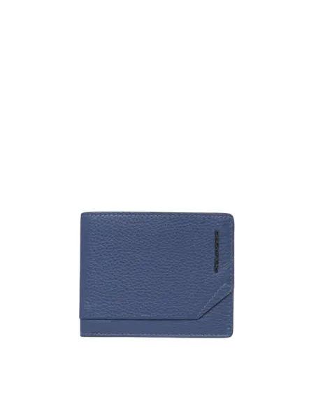 Kleine Herrengeldbörse mit Münzfach Piquadro Than, blau