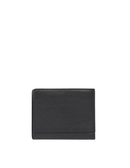 Piquadro Than small men's wallet with coin purse and removable ID holder, black