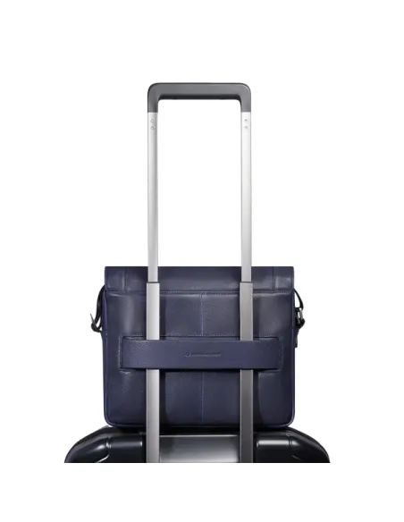 Borsa a tracolla piccola porta iPad® Piquadro Cronus, blu