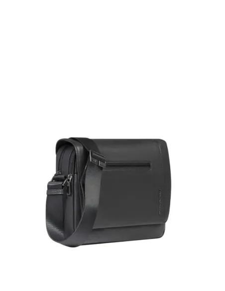 Borsa a tracolla piccola porta iPad® Piquadro Cronus, nera