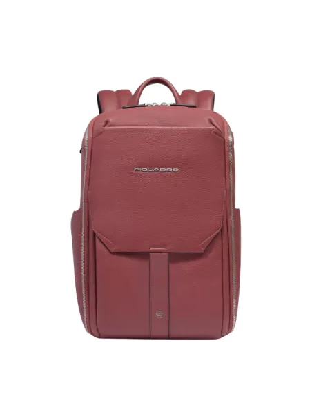 Piquadro Than klein Leder Rucksack mit 13,3 Laptop Fach, orange