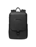 Piquadro Than medium leather computer backpack, black