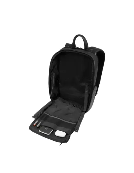 Zaino porta pc da 14 in pelle Piquadro Than, nero