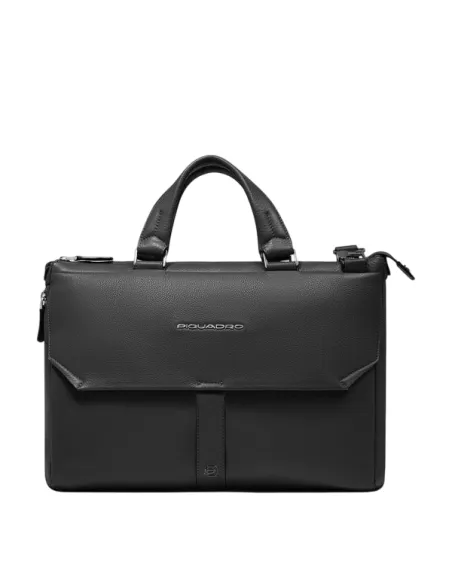 Piquadro Than erweiterbare 14 Computer-Tasche, schwarz