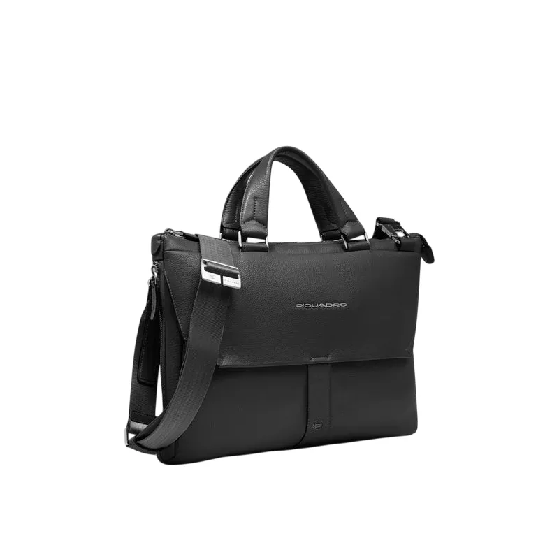 Piquadro Than 14 expandable laptop briefcase, black 2