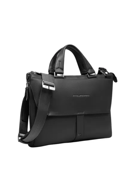 Piquadro Than erweiterbare 14 Computer-Tasche, schwarz