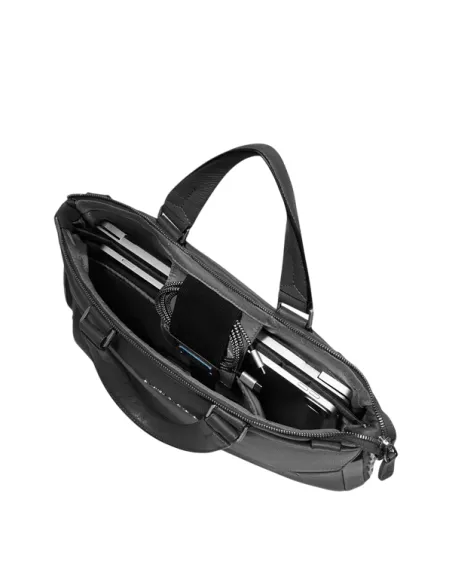 Piquadro Than 14 expandable laptop briefcase, black