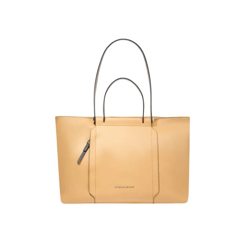 Shopping Piquadro Circle con porta pc, gialla