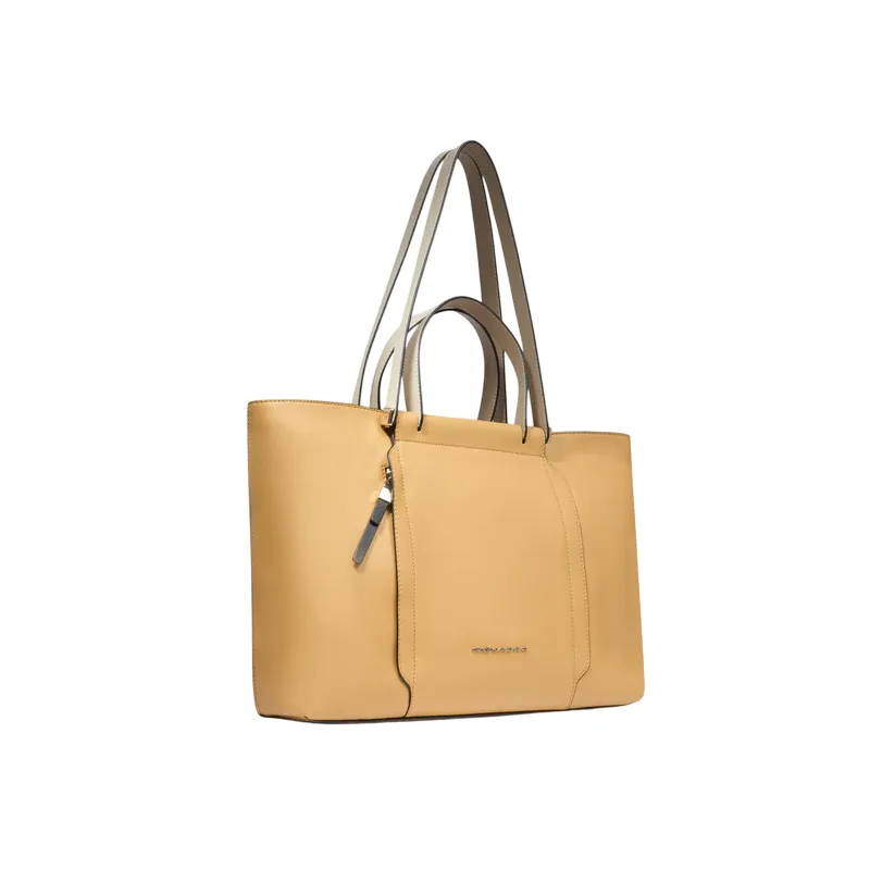 Shopping Piquadro Circle con porta pc, gialla 2