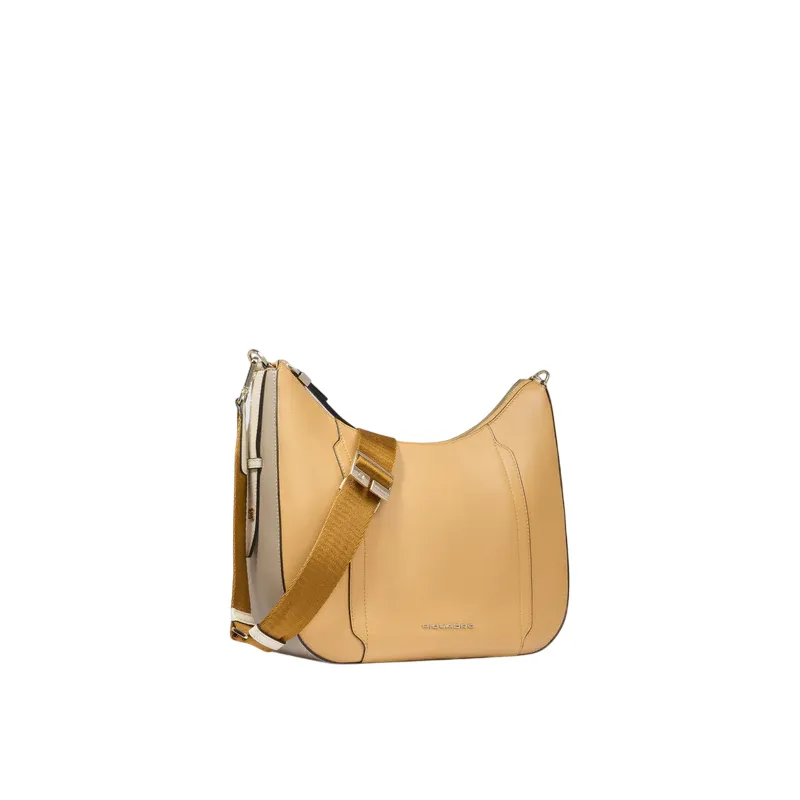 Borsa a tracolla in pelle Piquadro Circle, giallo-beige 2