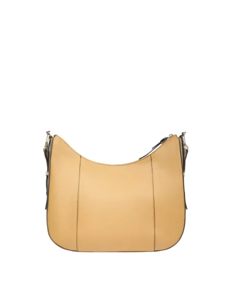 Piquadro Circle leather shoulder bag, yellow-beige