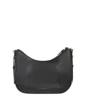 Piquadro Circle leather shoulder bag, black