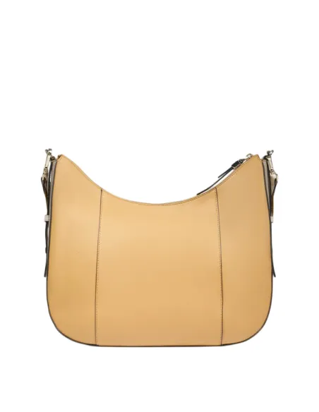 Piquadro Circle leather shoulder bag, yellow-beige