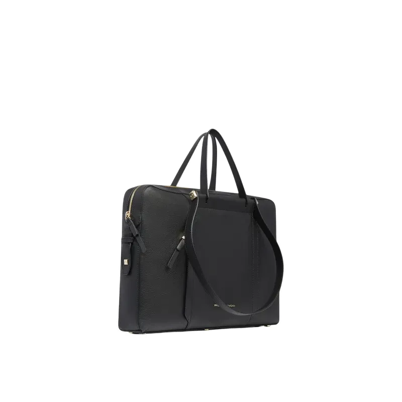Piquadro Circle 15.6 Laptop-Ledertasche für Frauen, schwarz 2