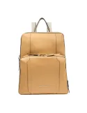 Zaino donna grande espandibile porta computer e porta iPad Pro 12,9", giallo-beige