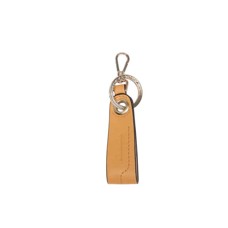 Piquadro Circle women's key ring with snap hook, yellow