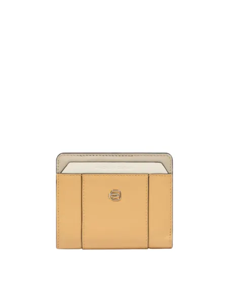 Kleine Damengeldbörse Piquadro Circle, gelb-beige