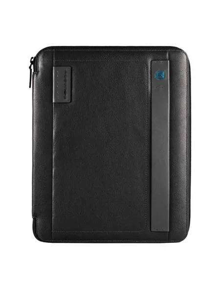 Piquadro Pulse leather notepad holder, black