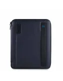 Piquadro Pulse leather notepad holder, blue