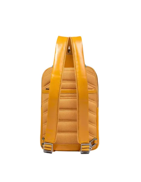 Piquadro Blue Square Mono-Sling bag/backpack, yellow