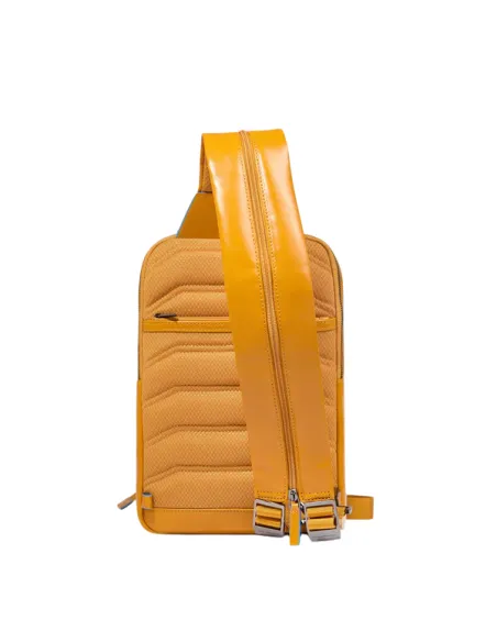 Piquadro Blue Square Mono-Sling bag/backpack, yellow