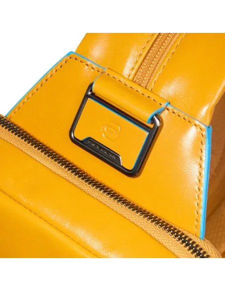 Piquadro Blue Square Mono-Sling bag/backpack, yellow