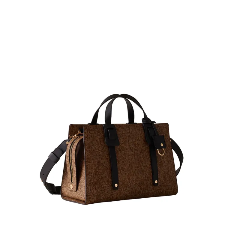 Borbonese Déjeuner Handtasche, op natur-schwarz 2