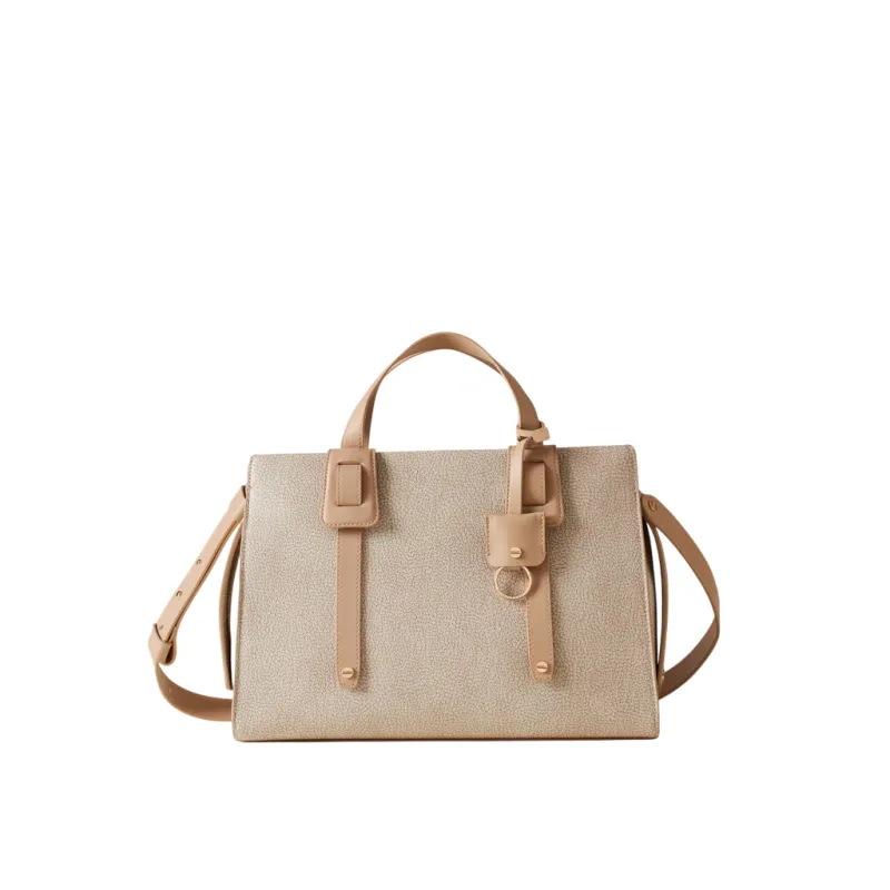 Borbonese Déjeuner Handtasche, sand
