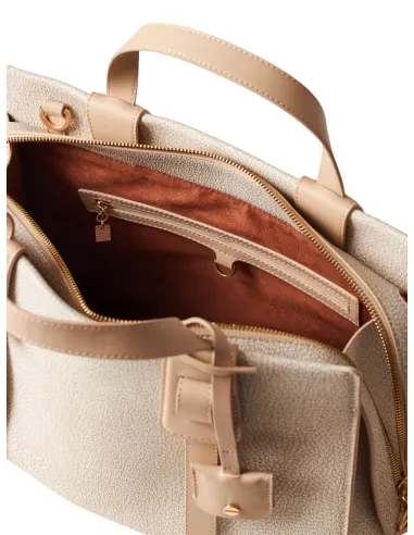 Borbonese Déjeuner Handtasche, sand