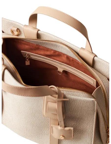 Borbonese Déjeuner Handtasche, sand