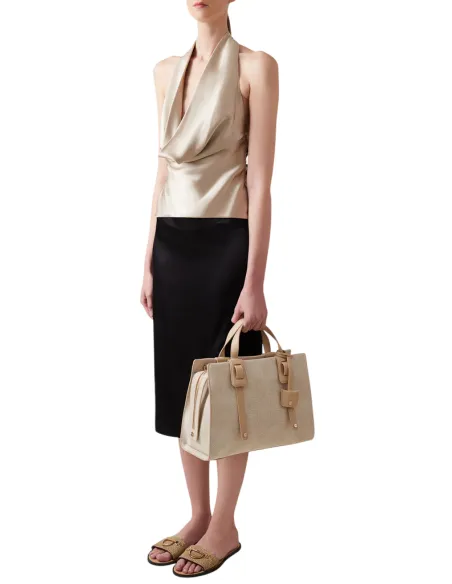 Borbonese Déjeuner handbag, sand