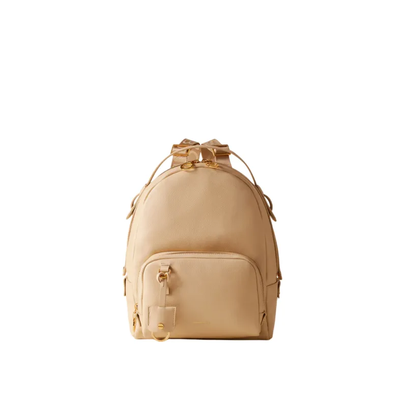Zaino donna in pelle Borbonese, sabbia