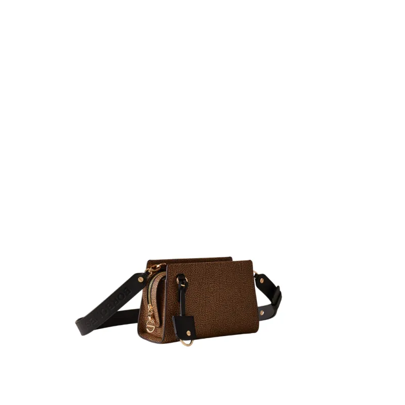 Borsa a tracolla Borbonese, op naturale-nero 2