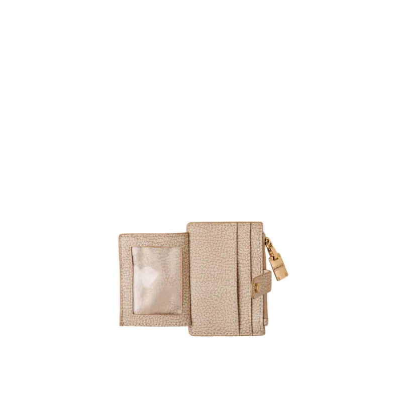 Borbonese Münz- und Kreditkartenetui, sand 2