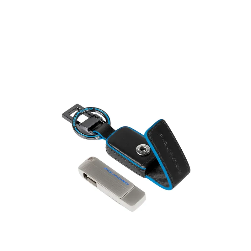 Piquadro Blue Square keychain with 256 GB USB stick, black 2
