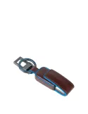 Piquadro Blue Square keychain with 256 GB USB stick, dark brown