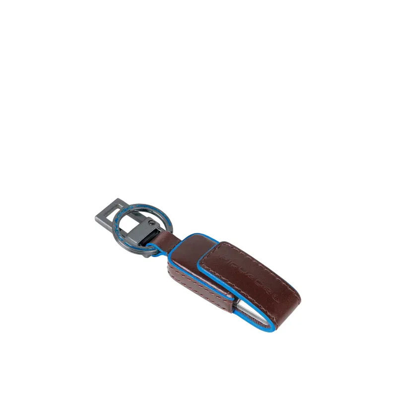Piquadro Blue Square keychain with 256 GB USB stick, dark...