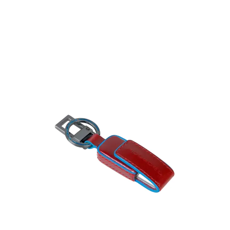 Piquadro Blue Square keychain with 256 GB USB stick, red