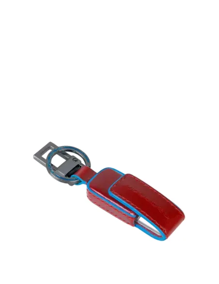Piquadro Blue Square keychain with 256 GB USB stick, red
