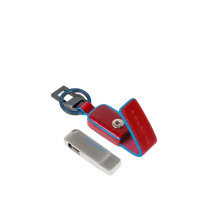 Piquadro Blue Square keychain with 256 GB USB stick, red 2