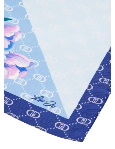 Liu Jo floral scarf with logo, light...