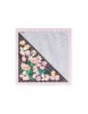 Liu Jo floral scarf with logo, black