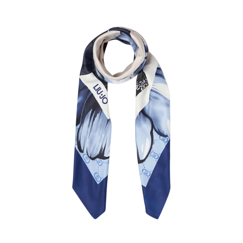 Foulard Maxi Flower Liu Jo, sodalite blue