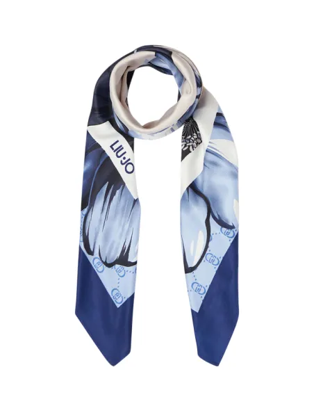 Liu Jo Maxi Flower Schal, blau