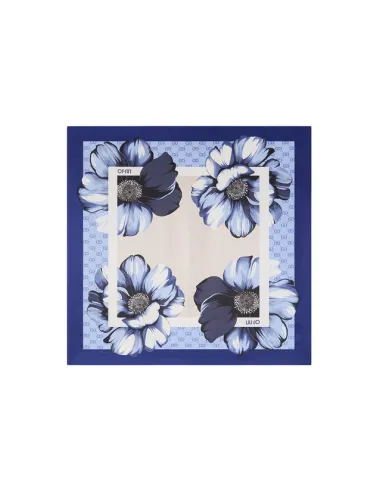 Liu Jo Maxi Flower Schal, blau